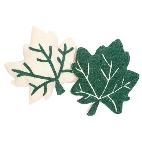 Coussin chambre enfant petites feuilles little fall Vert 1 - vertbaudet enfant 