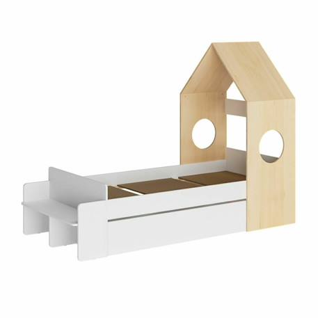 Pack lit avec tiroir sandro Blanc et bois 3 - vertbaudet enfant 