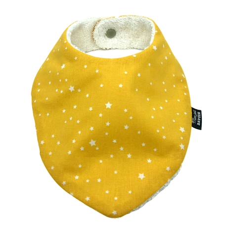 Bavoir bandana (bleu imprimé feuilles) Animaux polaires+Blanc étoiles+Bleu imprimé feuilles+Gris étoiles+Jaune étoiles+Jaune feuilles+Kaki triangles+Koala moutarde+Menthe+Monaha+Oasis+Ourson+Petites oies+Rose étoiles+Rose pâle étoiles+Savane+Sunny 14 - vertbaudet enfant 