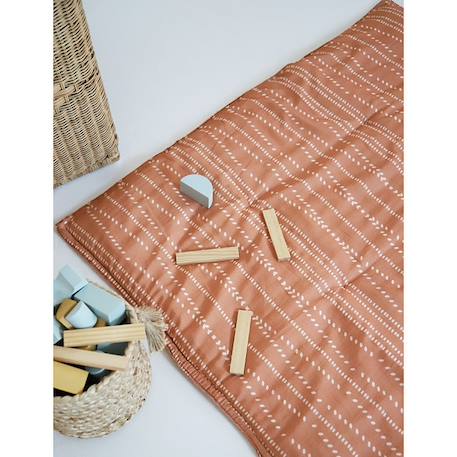 Tapis de repos bébé coton imprimé bohème nepo Ocre caramel+Terracotta 8 - vertbaudet enfant 