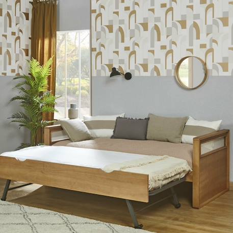 Pack lit banquette gigogne avec matelas bois massif cobi Bois 2 - vertbaudet enfant 