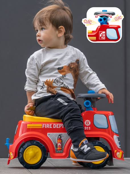 Porteur avec assise ouvrante et volant directionnel avec klaxon Rouge 6 - vertbaudet enfant 
