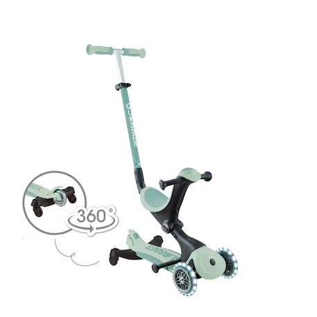 Trottinette évolutive go-up deluxe lights 360 essential Bleu ciel+Rose berry+Vert pistache 14 - vertbaudet enfant 