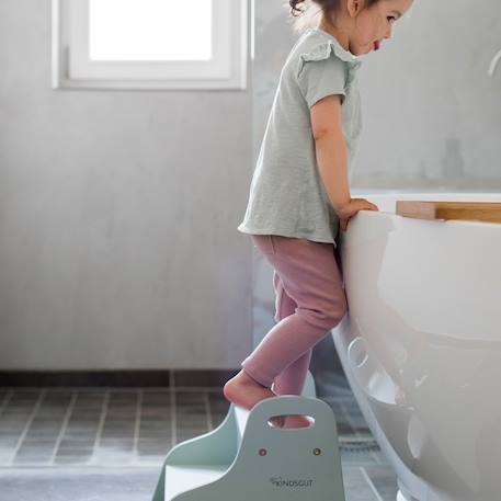 Marchepied enfant en bois Aquamarine+Gris clair+rose foncé+Sable 4 - vertbaudet enfant 