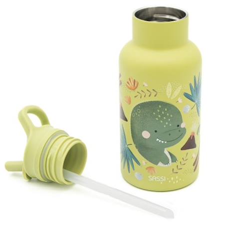 Gourde pour enfant en inox isotherme Beige+Bleu+Orange+Rose+Vert 29 - vertbaudet enfant 