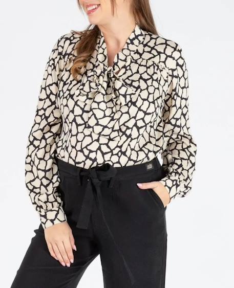 Blouse lavallière de grossesse et d'allaitement sophie Ivoire 1 - vertbaudet enfant 