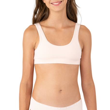 Lot de 2 brassières fille ecopack athena fille Floral-rose poudre+Motif-noir 4 - vertbaudet enfant 