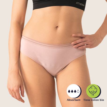 Culotte menstruelle femme Noir+Rose vintage 7 - vertbaudet enfant 