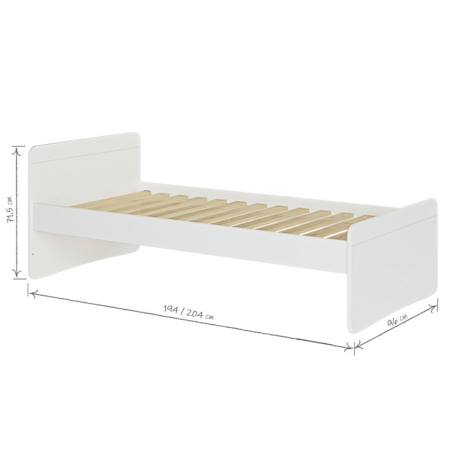 Lit gigogne bois massif lilow Blanc+Blanc et bois+Bois 5 - vertbaudet enfant 