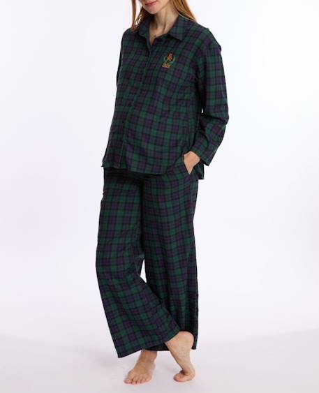 Pyjama de grossesse et d'allaitement teddy Vert 1 - vertbaudet enfant 