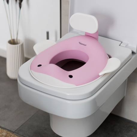 Réducteur de toilette baleine Aquamarine+Gris clair+Gris foncé+Peach+Pistache+Rose pâle+Vieux rose 33 - vertbaudet enfant 