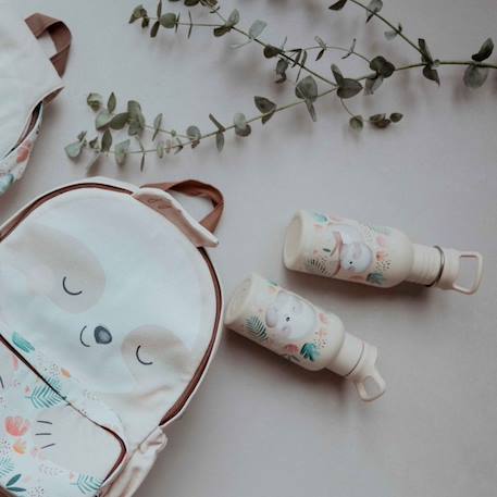 Gourde pour enfant en inox isotherme Beige+Bleu+Orange+Rose+Vert 3 - vertbaudet enfant 