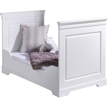 Lit bébé évolutif montessori bois massif lila Blanc 4 - vertbaudet enfant 