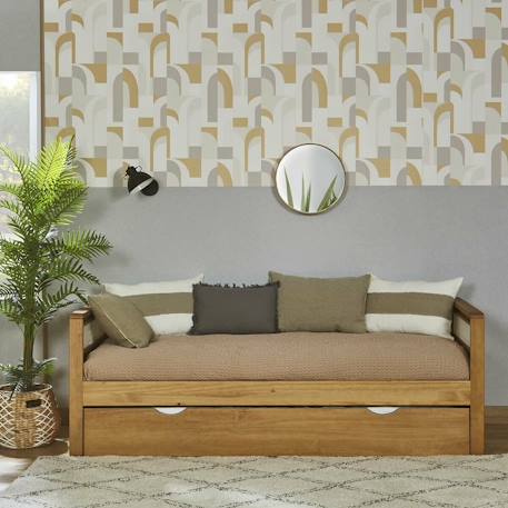 Pack lit banquette gigogne avec matelas bois massif cobi Bois 3 - vertbaudet enfant 