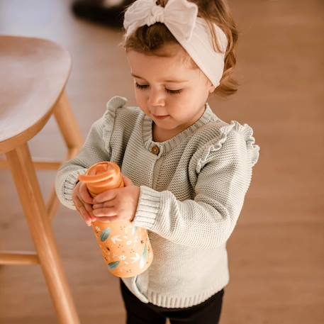 Gourde pour enfant en inox isotherme Beige+Bleu+Orange+Rose+Vert 14 - vertbaudet enfant 