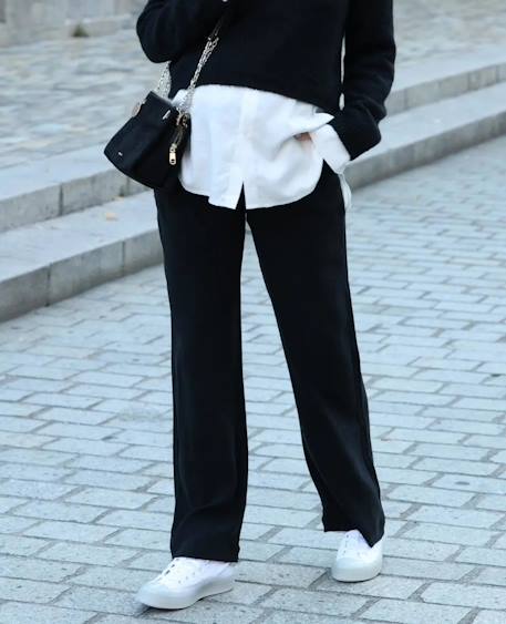 Pantalon large de grossesse betty Noir+Sauge 3 - vertbaudet enfant 