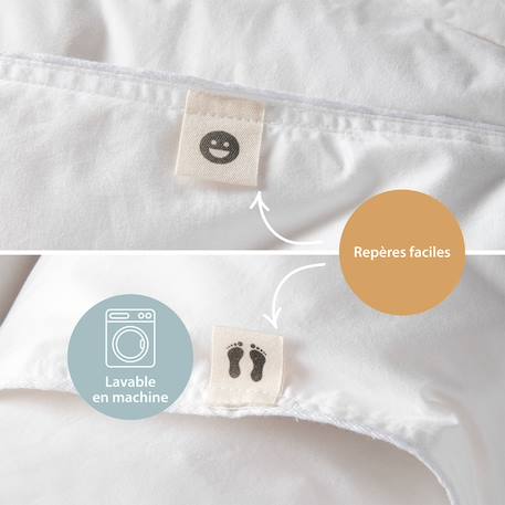 Couette enfant lanaï en duvet et plumes Blanc 3 - vertbaudet enfant 