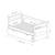 Pack lit gigogne avec 2 matelas bois massif izao Blanc+Bois naturel 4 - vertbaudet enfant 