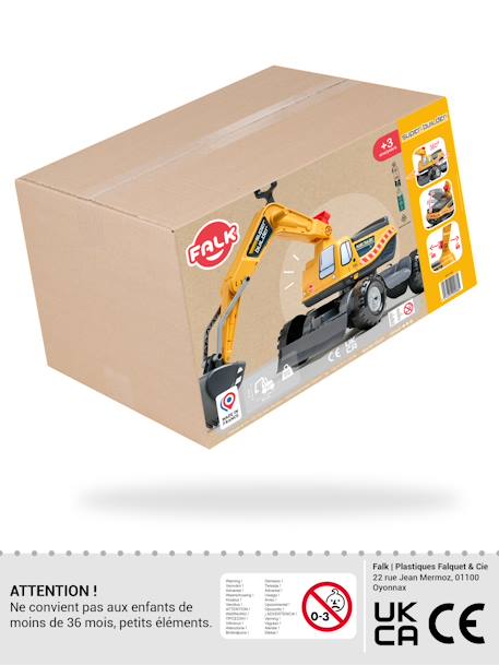Pelleteuse super builder entièrement articulée avec assise ouvrante Jaune+Jaune JCB 5 - vertbaudet enfant 