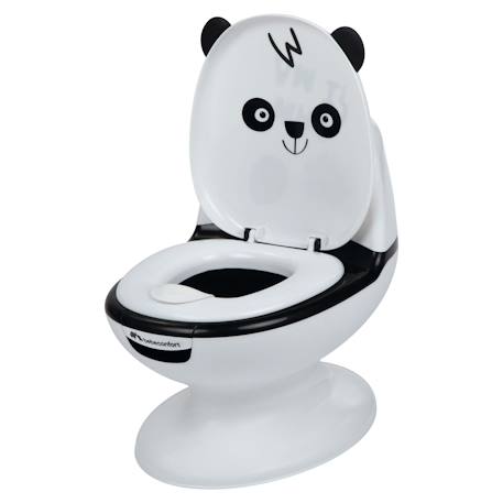 Mini toilette panda, pot avec bruit de chasse d'eau, panda Blanc et bleu+Blanc et marron+Blanc et noir+Blanc et rose 8 - vertbaudet enfant 