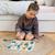 Puzzle alphabet caspar en bois Moutarde+Rose pâle 2 - vertbaudet enfant 