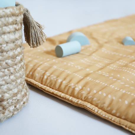 Tapis de repos bébé coton imprimé bohème nepo Ocre caramel+Terracotta 2 - vertbaudet enfant 
