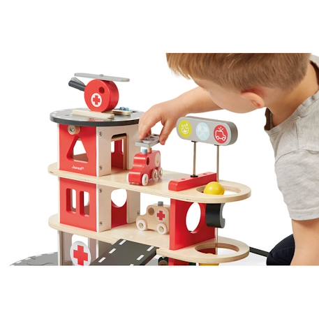 Caserne de pompiers bolid Rouge 3 - vertbaudet enfant 