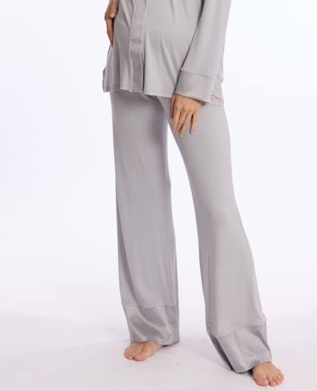 Pantalon de maternité satine Gris 1 - vertbaudet enfant 