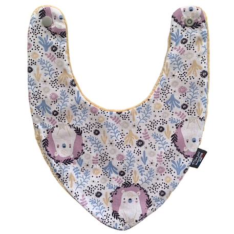 Bavoir bandana (bleu imprimé feuilles) Animaux polaires+Blanc étoiles+Bleu imprimé feuilles+Gris étoiles+Jaune étoiles+Jaune feuilles+Kaki triangles+Koala moutarde+Menthe+Monaha+Oasis+Ourson+Petites oies+Rose étoiles+Rose pâle étoiles+Savane+Sunny 30 - vertbaudet enfant 