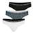 Lot de 3 slips ecopack Blanc-imprimé gouttes-noir 1 - vertbaudet enfant 