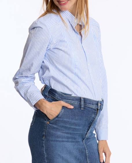 Chemise liquette de grossesse et d'allaitement camille - bleu Bleu 3 - vertbaudet enfant 