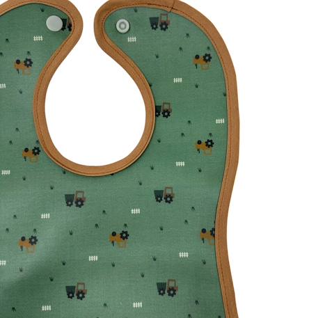 Bavoir malin® (tracteur) Fleurs indiennes+Grandes fleurs+Mouton+Ourson+Petites fleurs+Tigre+Tracteur 21 - vertbaudet enfant 