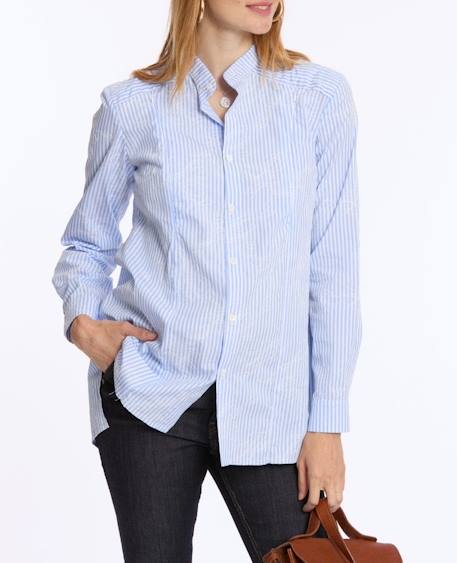 Chemise liquette de grossesse et d'allaitement camille - bleu Bleu 1 - vertbaudet enfant 