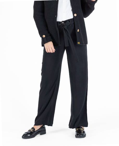 Pantalon large de grossesse betty Noir+Sauge 2 - vertbaudet enfant 