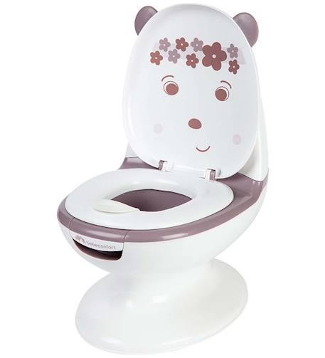 Mini toilette panda, pot avec bruit de chasse d'eau, panda Blanc et bleu+Blanc et marron+Blanc et noir+Blanc et rose 13 - vertbaudet enfant 
