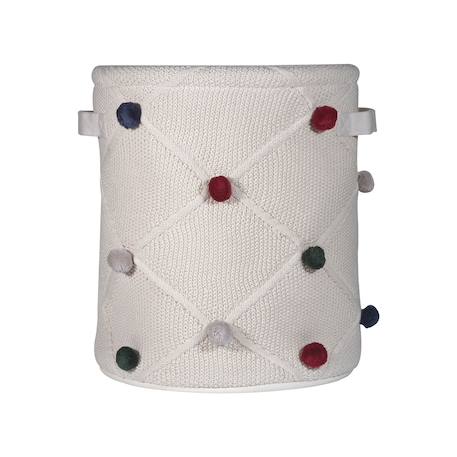 Panier de rangement pompom Crème 1 - vertbaudet enfant 