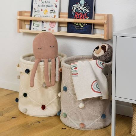 Panier de rangement pompom Crème 3 - vertbaudet enfant 