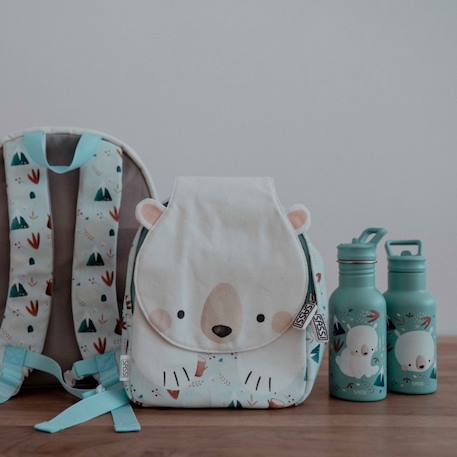 Gourde pour enfant en inox isotherme Beige+Bleu+Orange+Rose+Vert 9 - vertbaudet enfant 