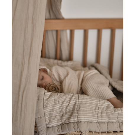 Couverture enfant réversible coton lavé anna Caramel+Sable+Terracotta 8 - vertbaudet enfant 