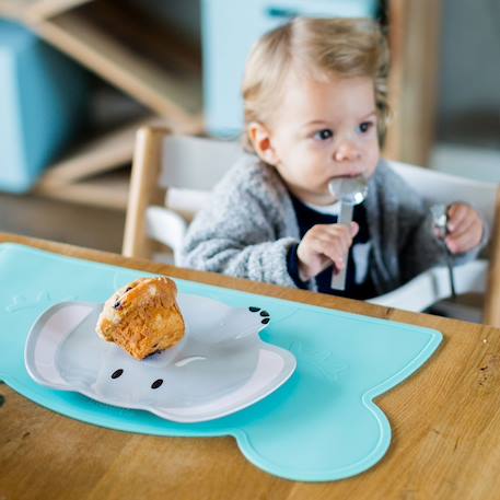 Set de table ours aquamarine+gris foncé+menthe+Multicolore 16 - vertbaudet enfant 