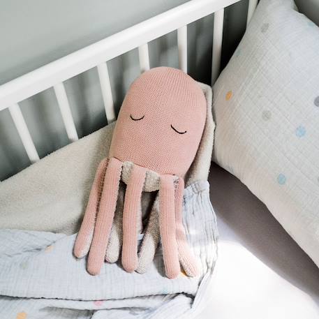 Doudou peluche poulpe Vieux rose 4 - vertbaudet enfant 
