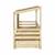Lit cabane gigogne bois massif alma Blanc+Bois 10 - vertbaudet enfant 