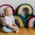 Coussin arc-en-ciel alma Rose+Vert 10 - vertbaudet enfant 