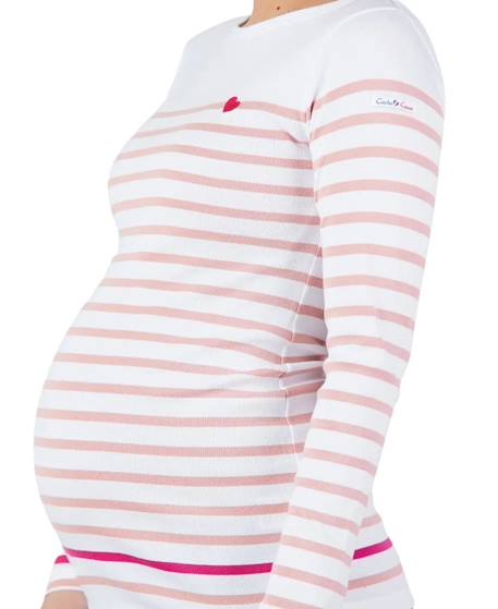 Marinière de grossesse brest Blanc/bleu+Blanc/rose 6 - vertbaudet enfant 
