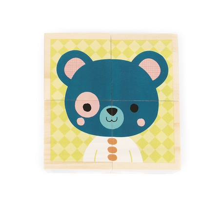 Mes premiers cubes - portraits de la forêt Bleu 3 - vertbaudet enfant 