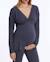 T-shirt manches longues de grossesse et d'allaitement louna Bleu nuit+Noir 1 - vertbaudet enfant 