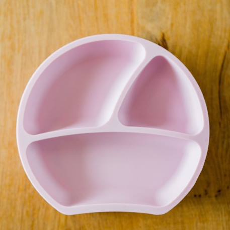 Assiette à compartiments avec ventouse aquamarine+gris clair+gris foncé+menthe+Rose foncé+rose pâle 33 - vertbaudet enfant 