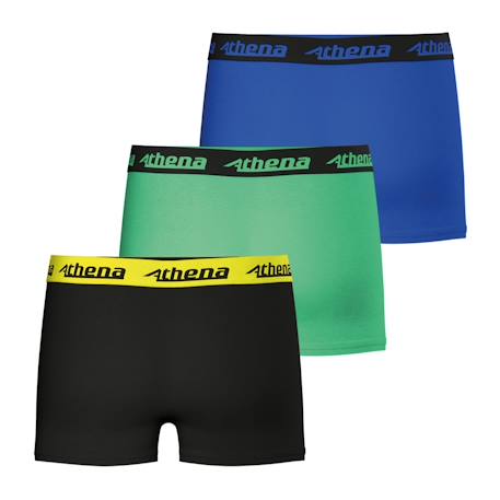Lot de 3 boxers garçon ecopack trio choc Noir+Noir-vert-bleu+Rouge-bleu 6 - vertbaudet enfant 