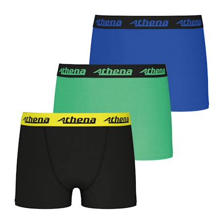 Lot de 3 boxers garçon ecopack trio choc Noir+Noir-vert-bleu+Rouge-bleu 4 - vertbaudet enfant 