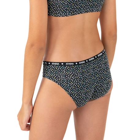 Lot de 3 slips ecopack Blanc-imprimé gouttes-noir 3 - vertbaudet enfant 